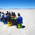 Lunch spot in the midst of the Uyuni Salt Flats