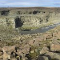 A panoramic view of the area near Dettifoss.