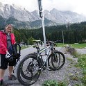Back on our bikes for the downhill return to Garmisch