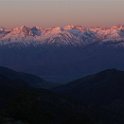 A sunrise lights up the Sierra range in alpenglow.  Looking to the southwest...