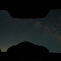 The Milky Way through the windshield