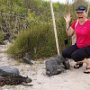 Darlene's first iguana encounter