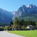 Starting hike up to Höllentalklamm gorge from Garmisch/Hammersbach