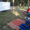 What campsite is complete without an outdoor movie theater?