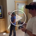 Giving Dave and Martha a demo of VR (virtual reality)