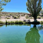 Hot spring pool at campground in Sheldon National Wildlife Refuge
